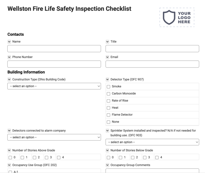 Wellston Fire Life Safety Inspection Checklist - Joyfill