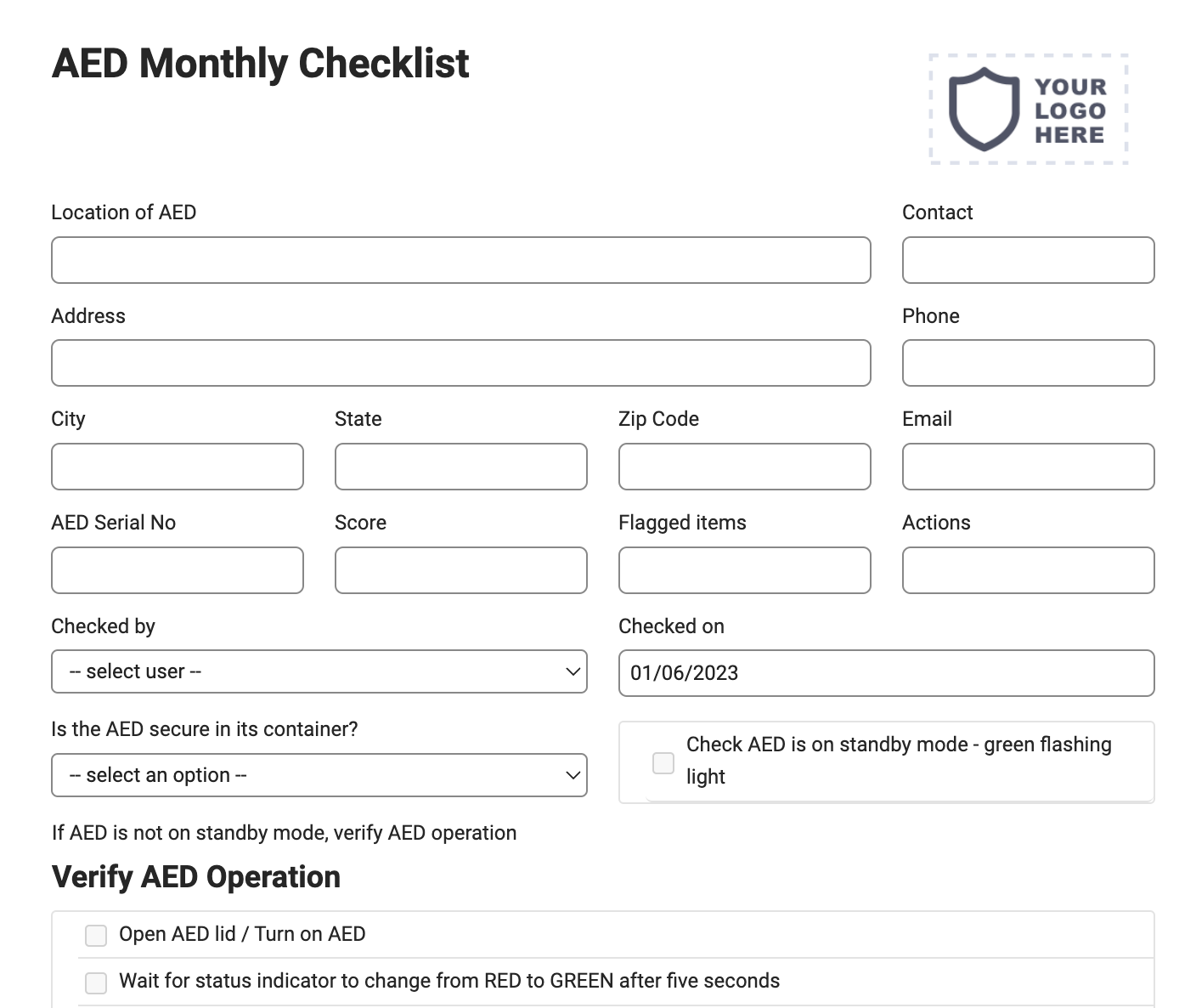 aed-checklist-template