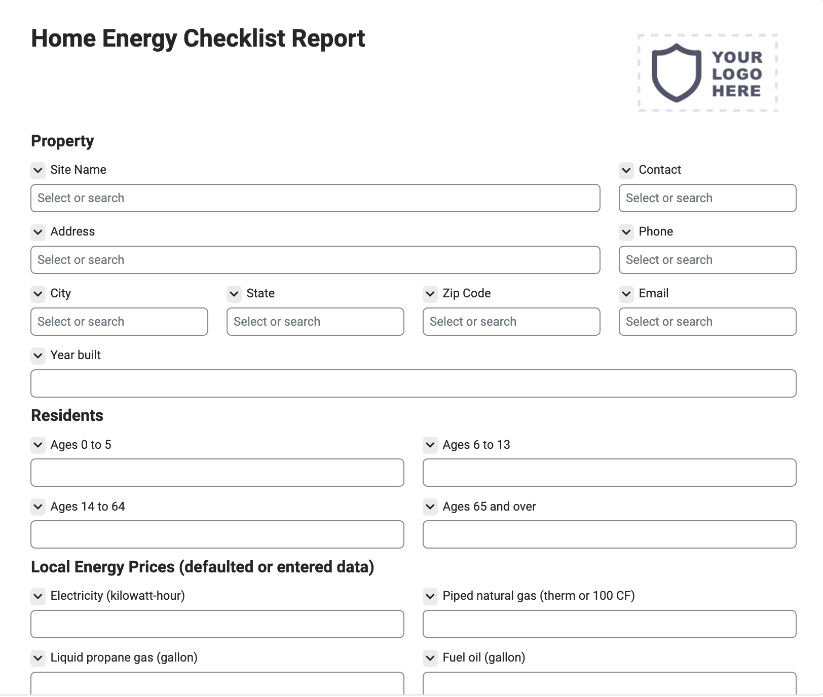 Home Energy Inspection Checklist Form - Joyfill